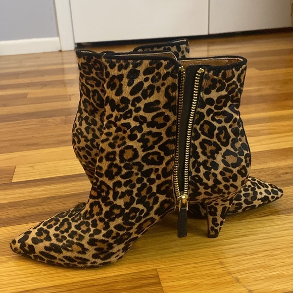 Nine West Women’s Black and Brown Cheetah Print Booties Size 9 - Picture 6 of 9
